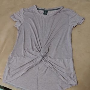 XS champion lavender workout t-shirt knot tie
